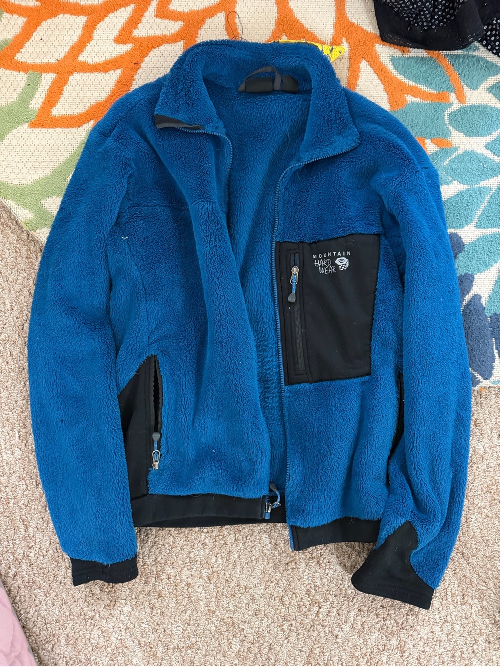 Mountain Hardwear Bright Blue Fleece with Logo Tag